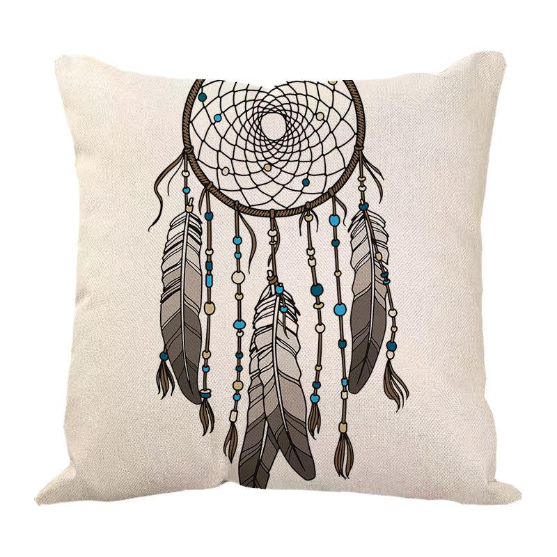 Dreamcatcher Printed Bay Window Decoration Pillow Case Car Waist Pad Pillow Sofa