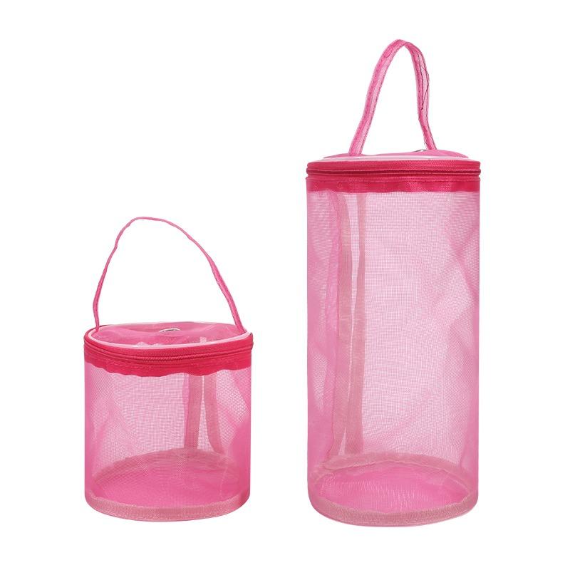 Portable Storage Bag Solid Color Crochet Handbag Organizer Weave Tools Sewing Accessories Hollow Mesh Knitting Wool Yarn Bags