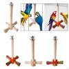 Birds Parrot Perch Bird Stands Wood Climbing Branches Station Pole Tabletop for Lovebirds
