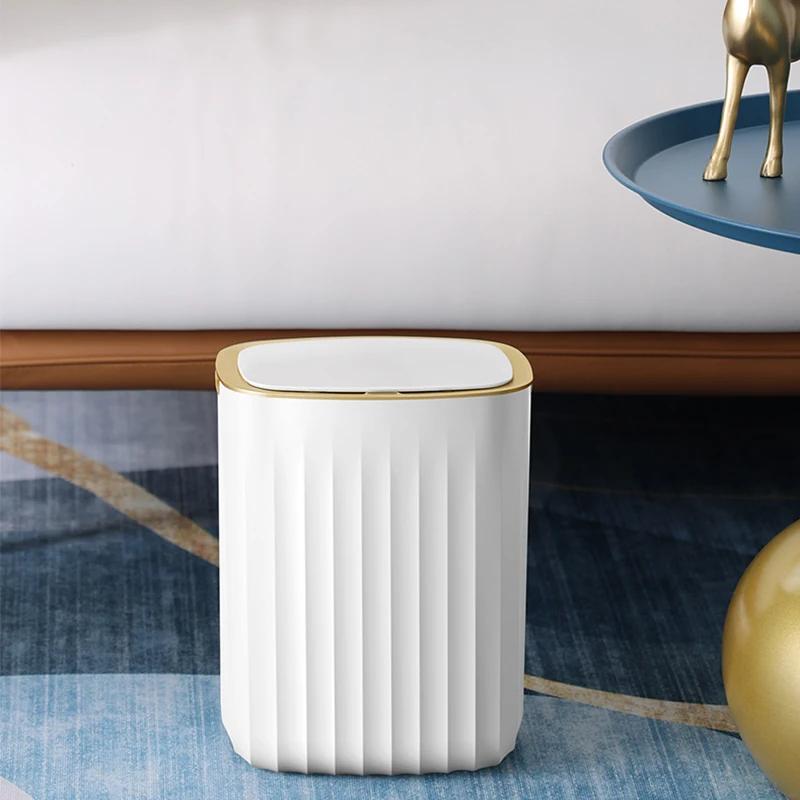 12/15L Fashion Home Kitchen Bathroom Smart Sensor Trash Can Household Automatic Electronic Trash Can Kitchen Waste Bin Trash Can