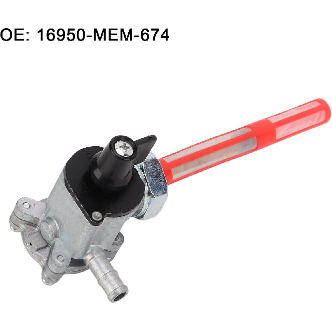 Fuel Petcock Valve Direct OE Replacement 16950-MEM-674, Motorcycle Fuel Valve Petcock Compatible with Honda VTX1300C/R/T/S 2004-2009
