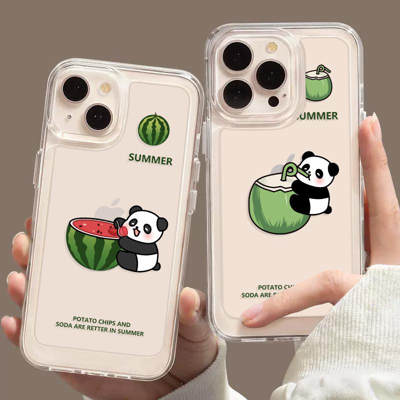 Panda Mobile Phone Case Is Suitable for Apple 11 Small Fresh Iphone11promax Summer Watermelon 11 Cute Fruit 11