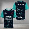 Multi-Marken-Sponsor Starvie Lok Stiga Print Padel-Wettkampf-T-Shirt, Herren Damen Schnelltrocknend Atmungsaktiv Padel-Training Freizeit-T-Shirt