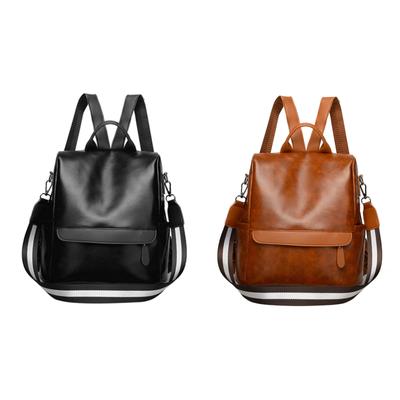 Damen-Rucksack, PU-Leder-Rucksack mit verstellbarer Schulter-Anti-Diebstahl-Tasche, wasserdichter Tagesrucksack