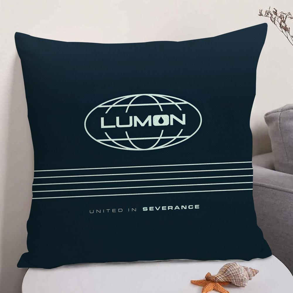 LLumon IIndustries LOGO Cushion Cover Natural Linen Organic Fabric DoubleSided Printing Sofa Home Decor Gift Pillow Case
