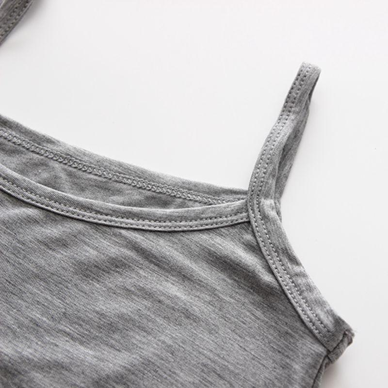 Modal Girls' Summer Sling Vest - Versatile White Baby & Infant Undershirt for Children