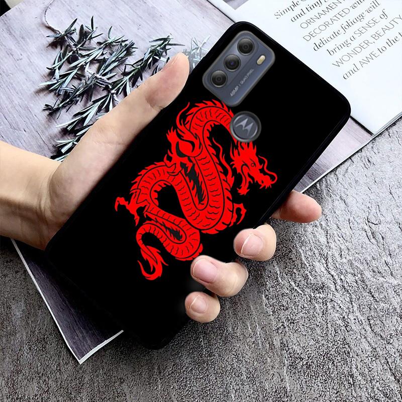 Handyhülle mit Aufschrift „Chinese Dragon Art“ für Motorola E7 Plus E32 E20 E40 Edge 20 Lite G22 G52 G20 G30 G100 G60 G50 G10 G Pure G Stylus