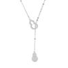 Elegant S925 Sterling Silver Diamond Gourd Necklace with Tassel - Women's Luxury Fashion Clavicle Chain