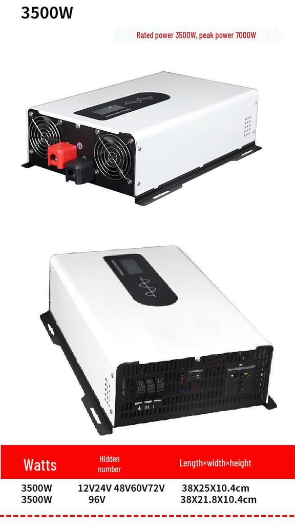 1-5kW 12V-96V to 220V/110V Solar Car-Mounted Home Off-Grid Pure Sine Wave Inverter