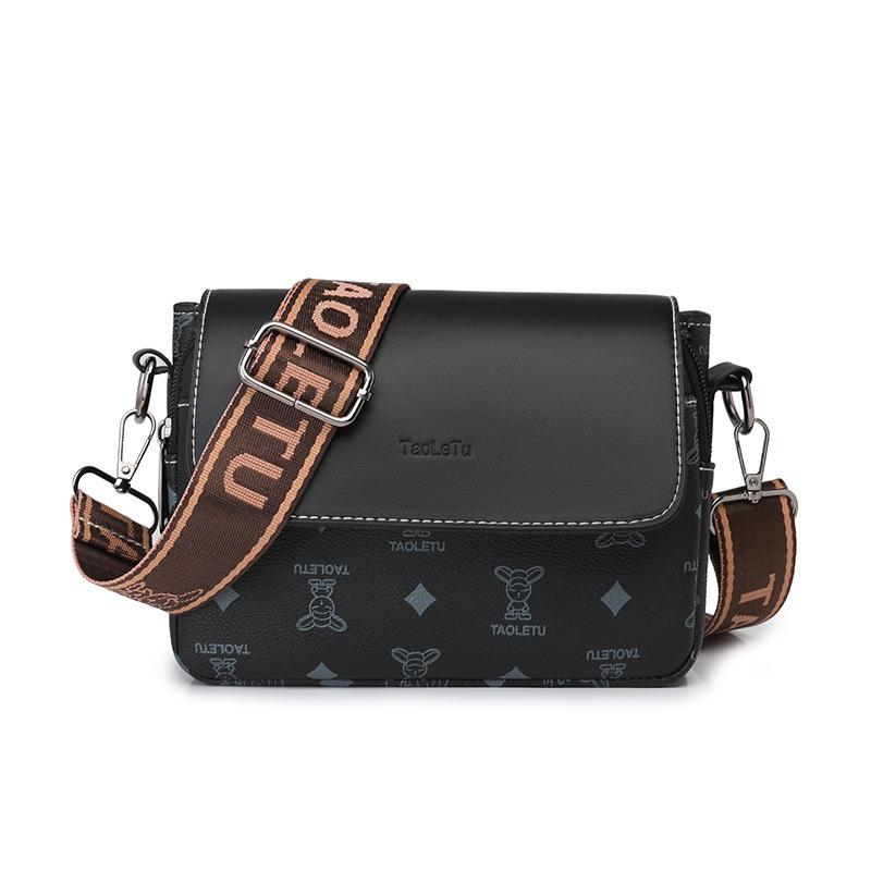 

A Retro and Exquisite Printed Small Square Single-shoulder Crossbody Bag чорний