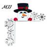 Decorazione Murale Natalizia da Interno, Segno Angolare in Legno per Porta di Natale, Ornamento Festivo a L da Appendere, Regalo per Festa in Casa, Babbo Natale Renna Pan di Zenzero