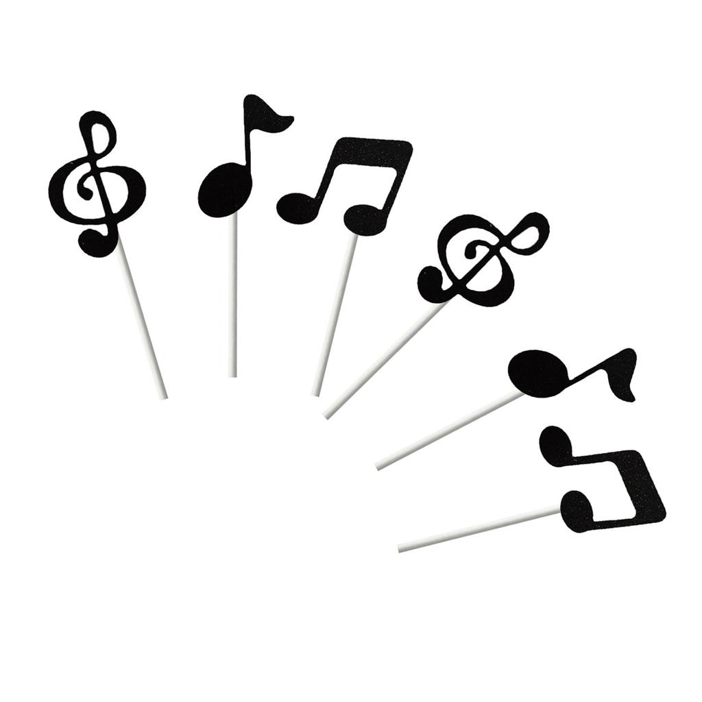 Colorful Musical Staff Cake Pick Food Grade Decoration Themed Celebration Supplies Decorative Music Note Cake Toppers