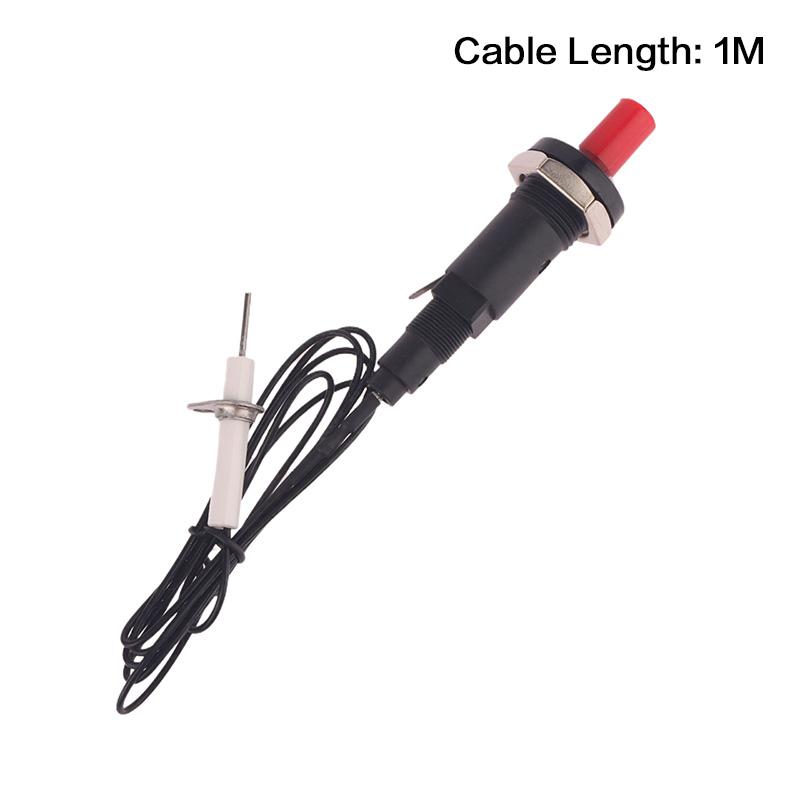 1 Out 1/2 Piezo Spark Ignition Set With Cable 50/100CM Long Push Button Oven Stove BBQ Camping Kitchen Lighters Accessories