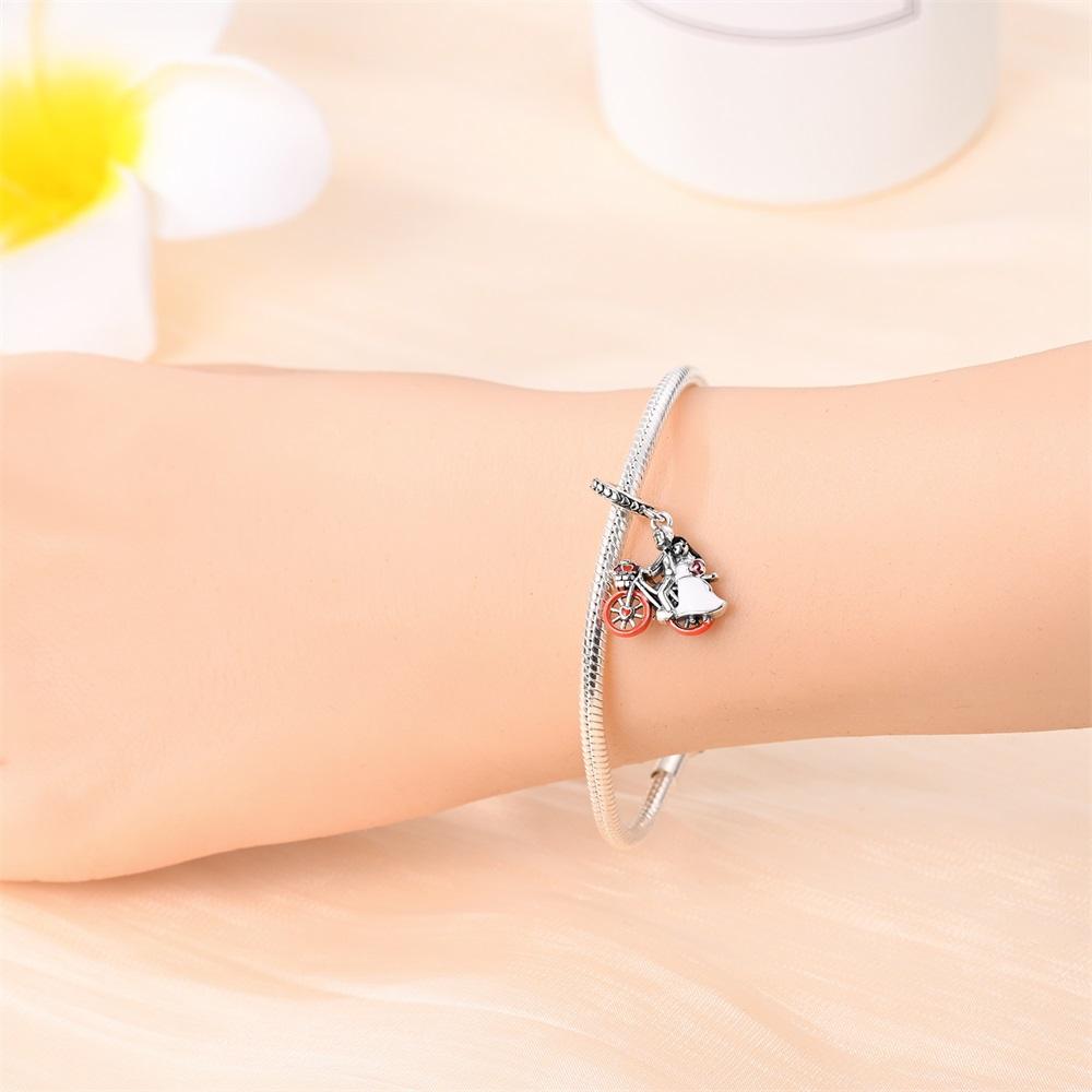 Romantic Copper Handwritten Love Beads Forever & Always Soulmate Dangle Charm Fits Bracelet & Necklace Wedding Gift