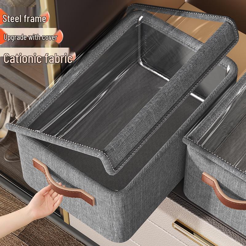 Cationic Steel Frame Wardrobe Storage Box for Clothes and Pants Organizer