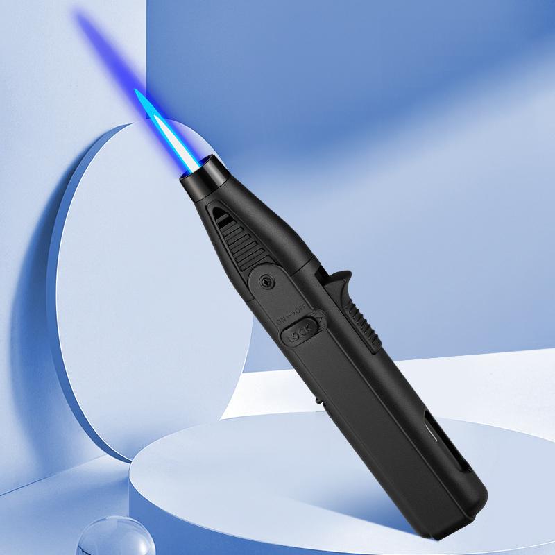 

Мощная газовая зажигалка с реактивным пламенем 1300 градусов Цельсия для бутана зажигания кухни барбекю многоразового использования чёрный