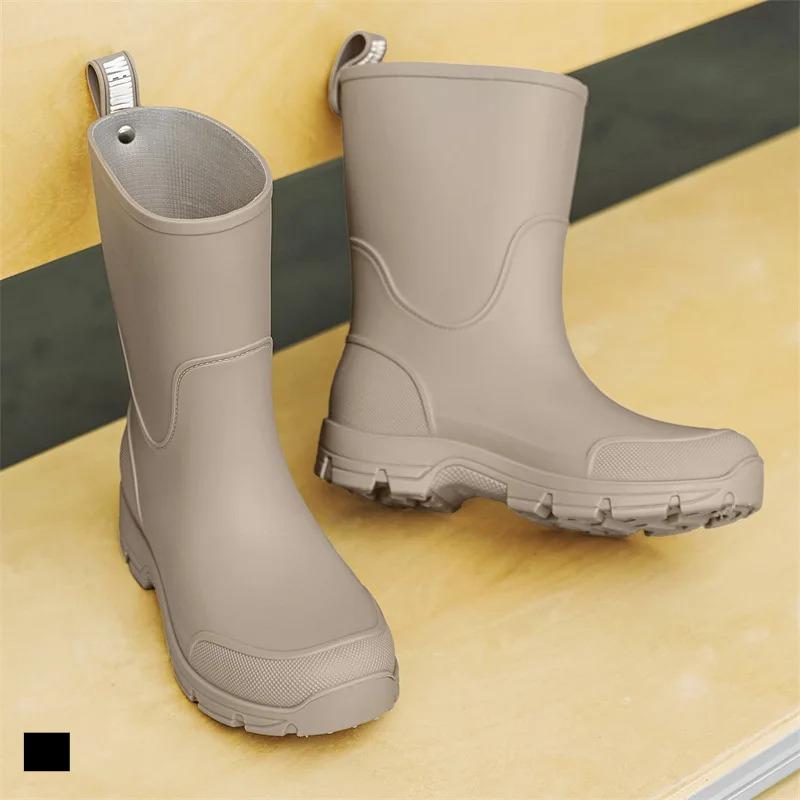 Fashion 2025 New Style Fashionable Mid-calf Rain Boots Couple Parent-child Outdoor Rain Boots Waterproof and Anti Slip Botas De Lluvia