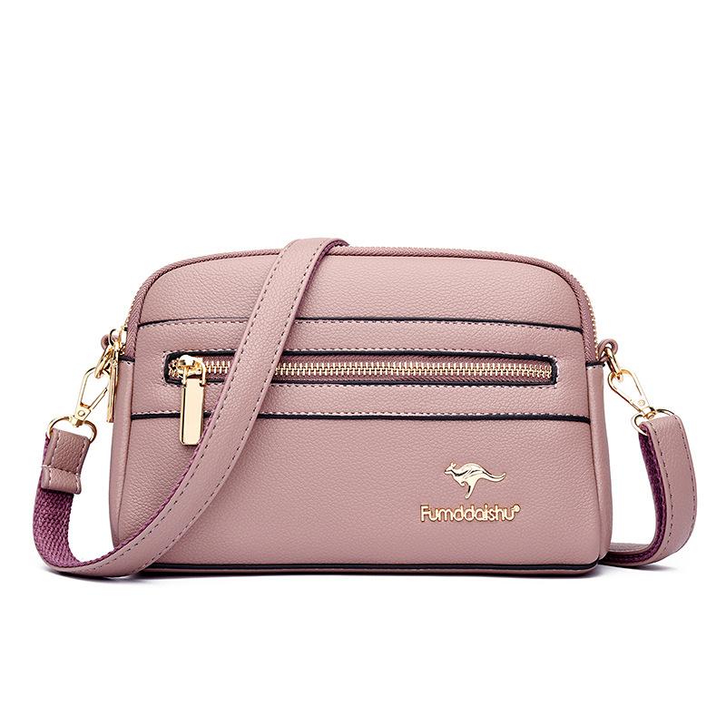 

Women s bag spring and summer women s clutch bag soft leather fashion one shoulder oblique span bag anti-theft mobile phone bag розовый