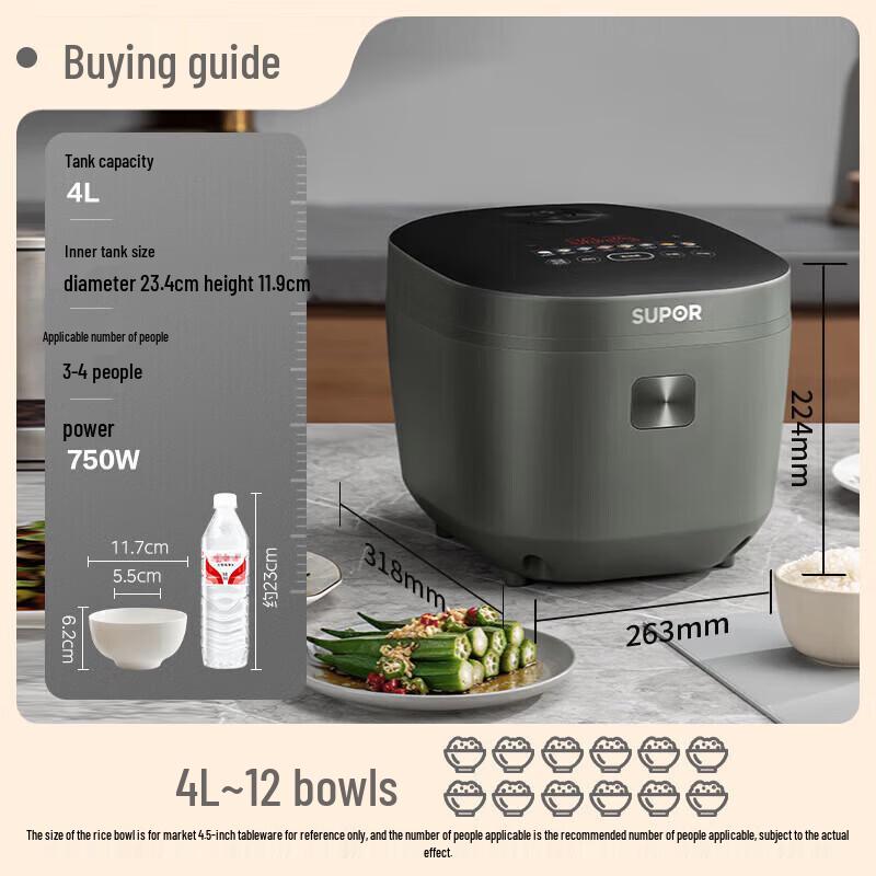 SUPOR 4L Smart Micro-Pressure Rice Cooker