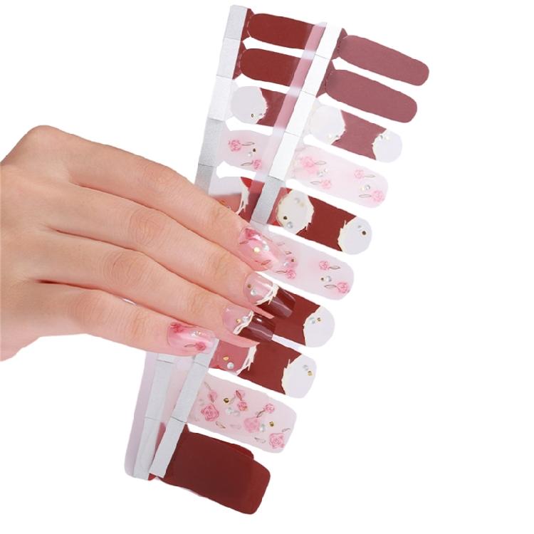 Gradient Nail Art Stickers Full Wrap Nail Stickers Self-Adhesive Nail Art Decals