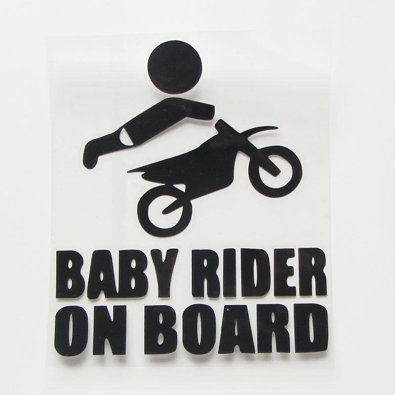 Reflective Baby Dirtbike & Bicycle Warning Stickers for Cars