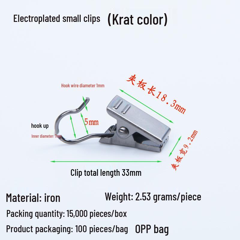Heavy-Duty Stainless Steel Curtain Clip Hooks