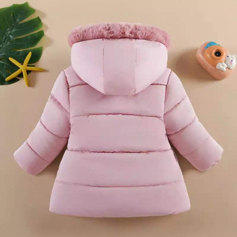 Dievčatká hrubá teplá bunda Kreslený králik Vrchné oblečenie Pre deti Oblečenie Kabát Zimná móda Dievča Plyšové narodeninové bundy s kapucňou
