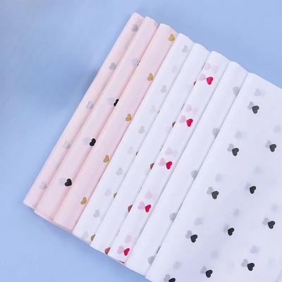 10 Sheets/lot 50*70 Cm Gift Wrapping Paper DIY Handmade Craft Star Love Dot Pattern Tissue Paper Floral Packaging Material