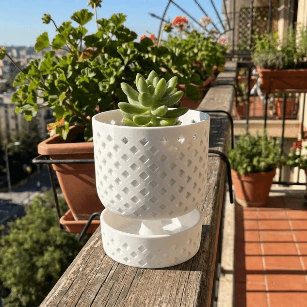 Plastic Succulent Plant Basin Root Control Green Onion Pots Plant Containers Green Plants