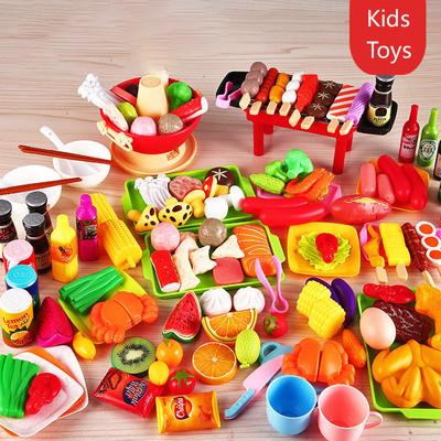 Çocuklar için Oyuncak Mutfak Oyuncakları Simülasyon Yemek Barbekü Pişirme Oyuncakları Çocuklar İçin Eğitici Oyun Evi Etkileşimli Oyuncaklar Kız