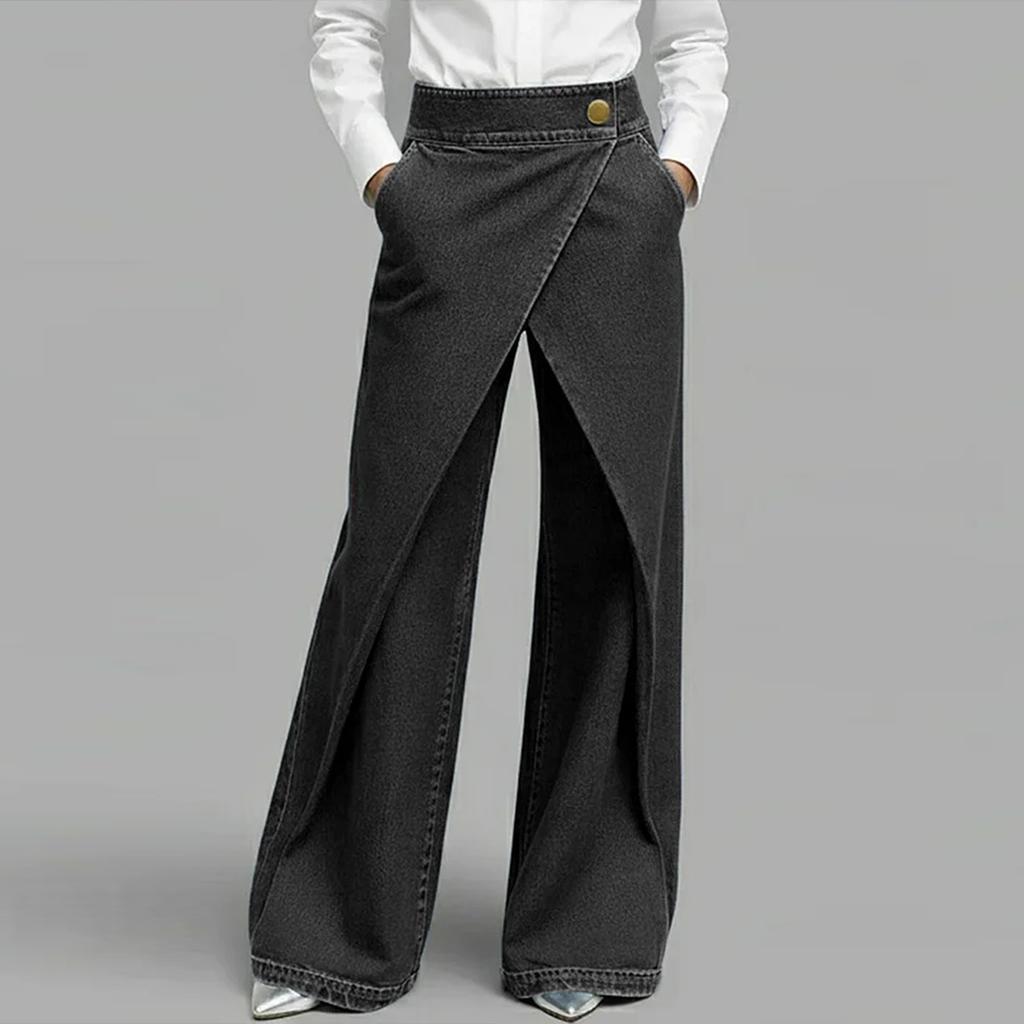 Pantaloni Jeans da Donna Colore Primavera e Tendenza Moda Tasca con Bottone