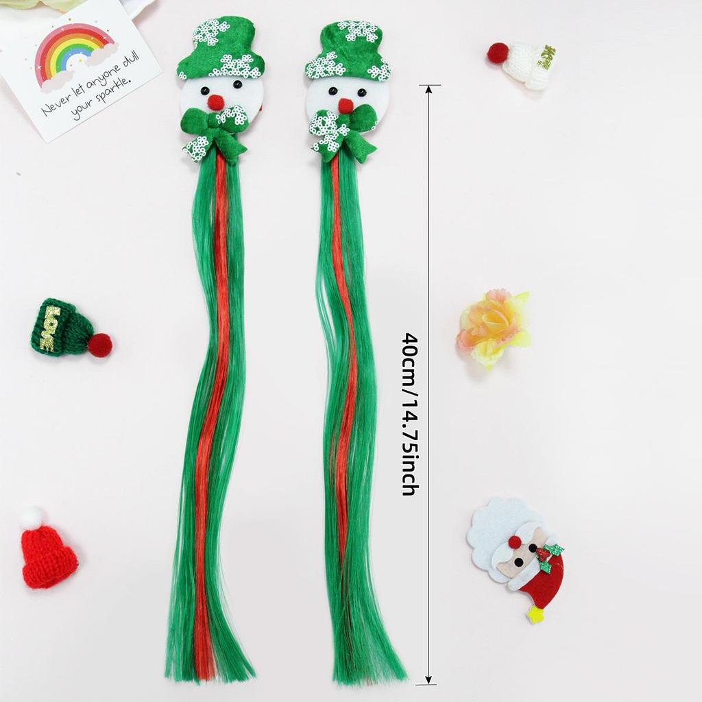 European & American Style Christmas Snowman Wig Clips - Holiday Hairpiece Ornaments