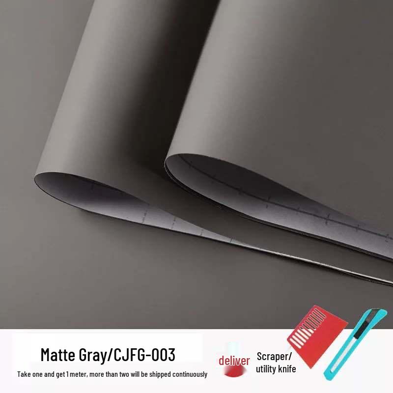 Thickened Waterproof Plain Color Self-Adhesive Wallpaper for Living Room, Bedroom, Wardrobe, Cabinet, and Furniture Renovation.