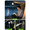 Solar camping light USB rechargeable with metal hook tent light display battery level Outdoor activity camping fishing Compact design