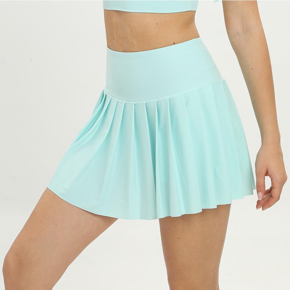 Quick-Drying Pleated Sports Skirt for Outdoor Activities: Sunscreen Protection for Badminton, Tennis, Golf, Running, and Yoga.