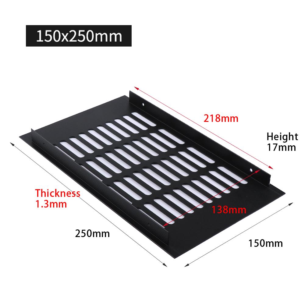 Grilă de ventilație Dulap dreptunghiular Dulap Ventilator de aerisire Aerisire din aluminiu Capac de ventilație Mărimi multiple Ventilator de aer respirabil 150 mm