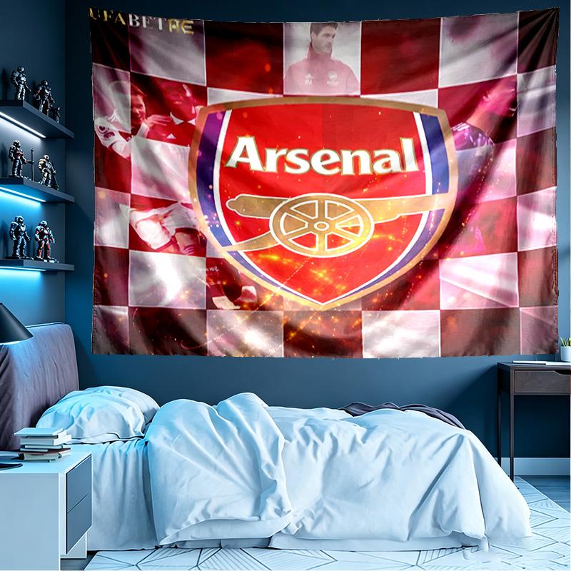 Arsenal F.C Print Tapestry, Lightweight Wall Hanging, for Bedroom, Dorm, Living Room, Home Art Decor - Birthday Christmas Gift for Friends