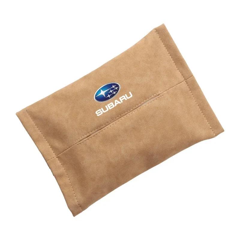 Suede Car Seat Back Hanging Paper Holder Armrest Box Tissue Bag for Subaru XV WRC WRX BRZ FORESTER IMPREZA LEGACY OUTBACK STI ysi8