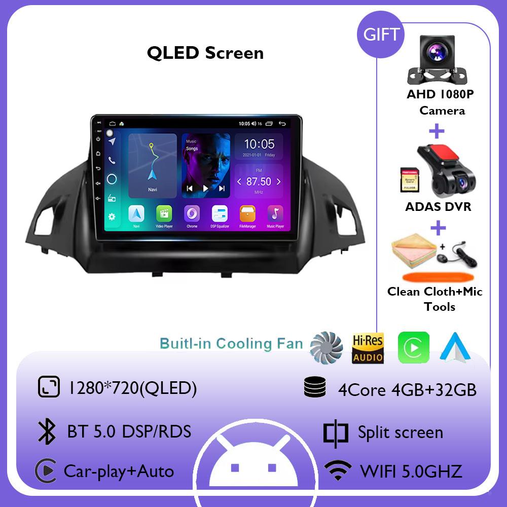 Android 14 For FORD C-MAX KUGA 2 ESCAPE 3 2012 - 2019 Car Radio Multimedia Video Player Navigation GPS 4G+WIFI Stereo Head Unit