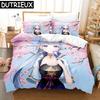 Game Genshin Impact Bedding Set 3D Printed Comforter Duvet Cover Sets Pillowcase Twin Full Queen King Duvet Covers Drop Ship