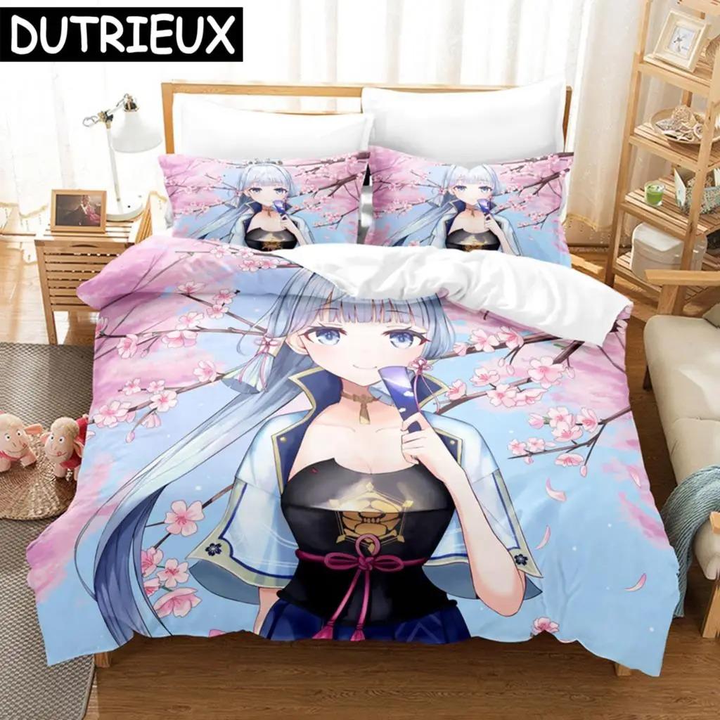 Game Genshin Impact Bedding Set 3D Printed Comforter Duvet Cover Sets Pillowcase Twin Full Queen King Duvet Covers Drop Ship