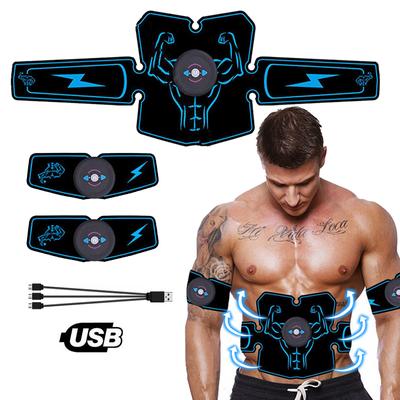 Stimulateur électrique de muscles abdominaux EMS, ceinture vibrante abdominale, Rechargeable par USB, entraîneur musculaire des hanches ABS, masseur amincissant