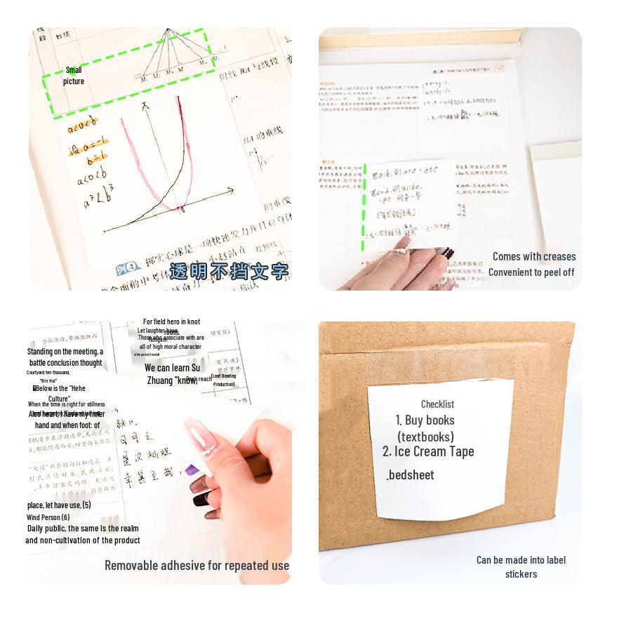 Roll-Up Sticky Note Roll for Student Error Correction & Memo Writing Grid