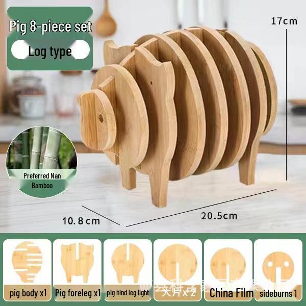 

Бамбуковая термоизоляционная подставка - Прочная деревянная подставка для тарелок и мисок
