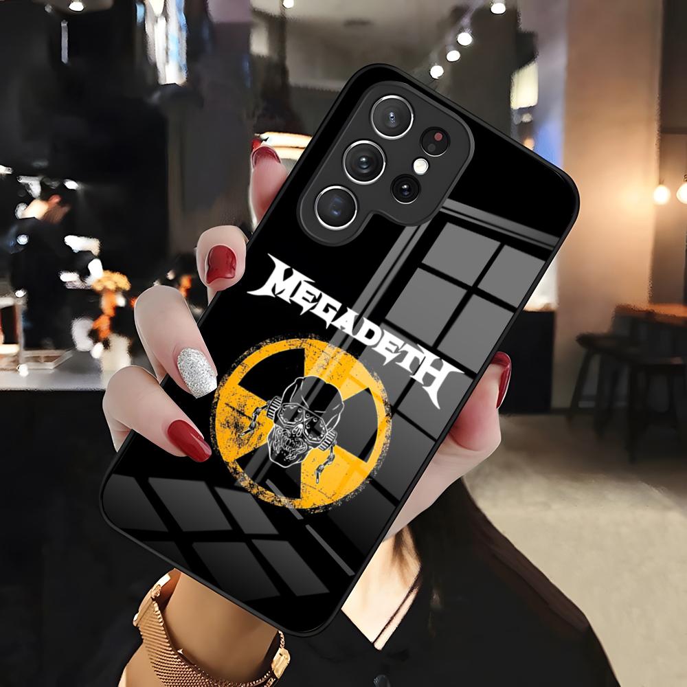 

Rock Band M-M-Megadeth Phone Case For Samsung S26 S25 Edge Ultra 24 23 22 21 Ultra Plus Fe A55 56 15 4G 5G Glass Cover Galaxy S22