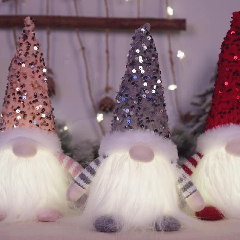 Christmas Pendant Eco-Friendly Glowing Gnome Doll Holiday Decoration  Christmas Drop Ornaments For Home Decoration