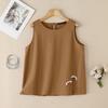 ZANZEA Womens Summer Casual Round Neck Sleeveless Tank Tops