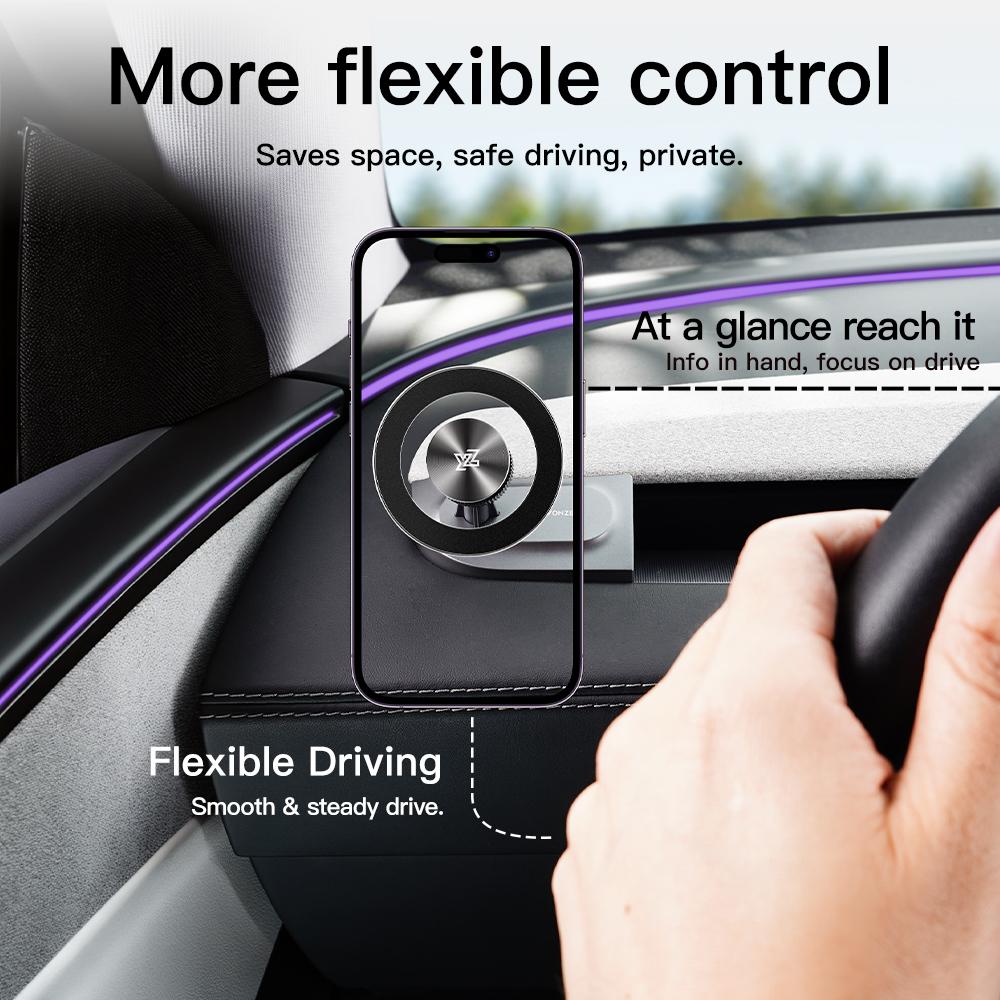YZ For Tesla Car Phone Holder 2026 Model 3 Y YL Highland Juniper Magnetic Stand Mount Air Vent for Iphone 17 16 Car Accessories