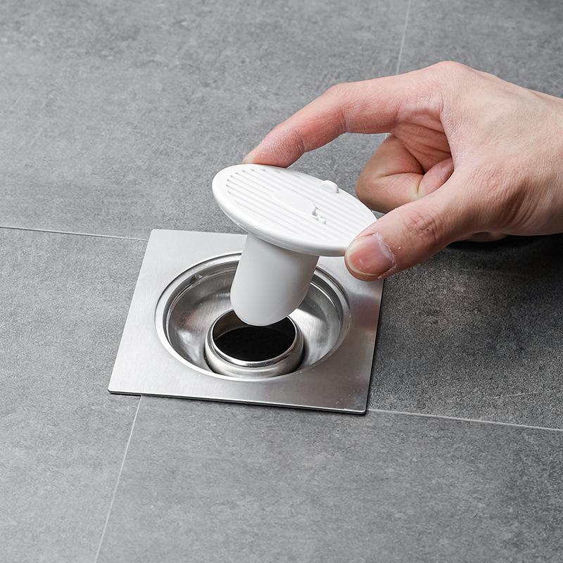 Kitchen and Bathroom Drain Seal with Magnetic Whale-Shaped Floor Drain