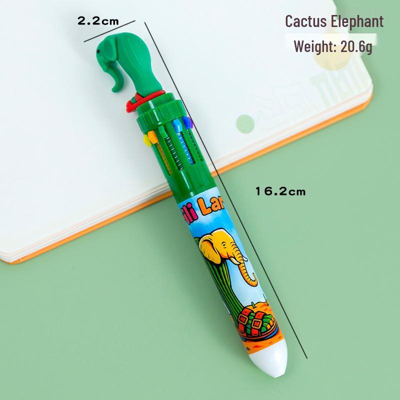 

New Classic Multi-Color Ballpoint Pen – Press-Type, Ten Colors, Creative for Students 0.5 Bullet Tip